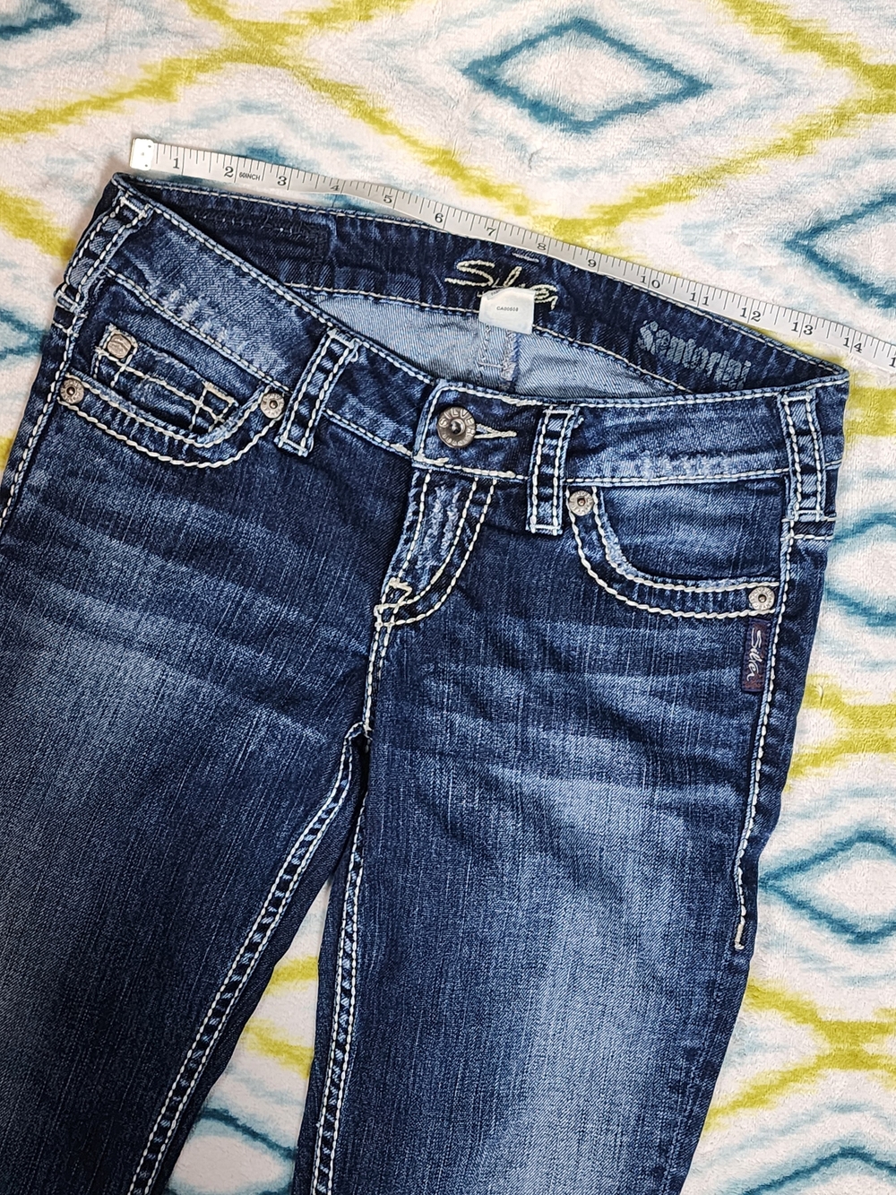 Silver Jeans Low Rise Blue Ankle-Length Jeans - Picture 2 of 11